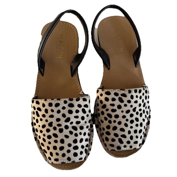 Kenneth Cole Reaction Women's Slingback Sandals Size 6.5 Casual Animal Print - Picture 3 of 12